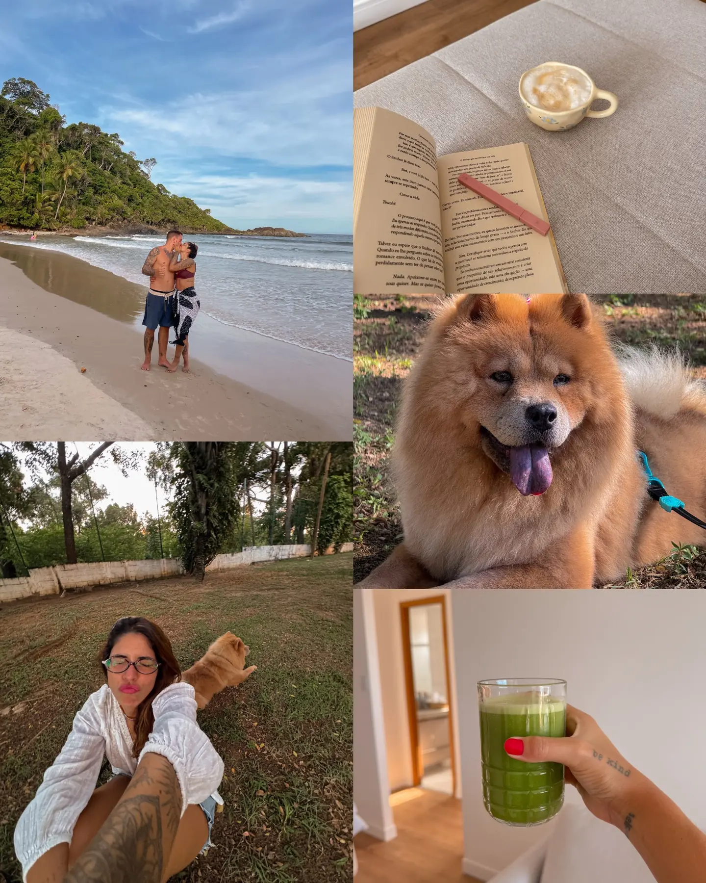 Momentos da vida da Duda: natureza, relacionamento, leitura, autocuidado e seu cachorro
